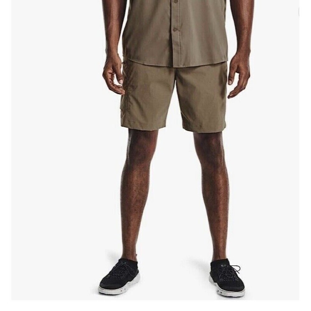 Under Armour Men's Fish Hunter 8-Inch Cargo Shorts - Size 30 Tan New